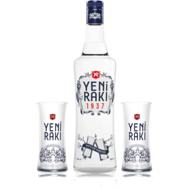Yeni Raki mit 2 Gläsern
