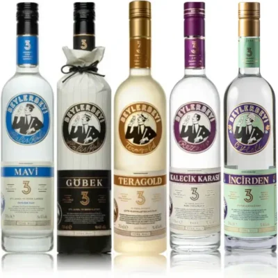Beylerbeyi Raki Probierpaket (large) 3,5 l, Flasche von vorn mit dem Etikett