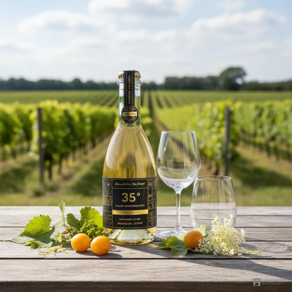 Jörg Geiger 35 Grad Sauvignon Blanc, Mirabelle und Blüten 0,375l Alkoholfrei Galleriebild 1