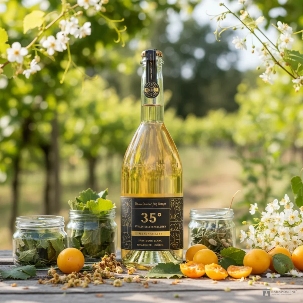 Jörg Geiger 35 Grad Sauvignon Blanc, Mirabelle und Blüten 0,75l Alkoholfrei Galleriebild 1