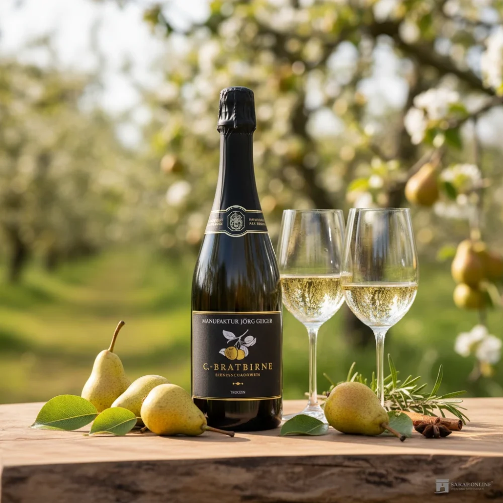 Jörg Geiger C. Bratbirne Birnenschaumwein trocken Galleriebild 1