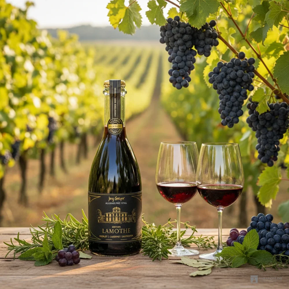 Jörg Geiger Edition Lamothe Merlot und Cabernet Sauvignon 0,375l Alkoholfrei Galleriebild 1