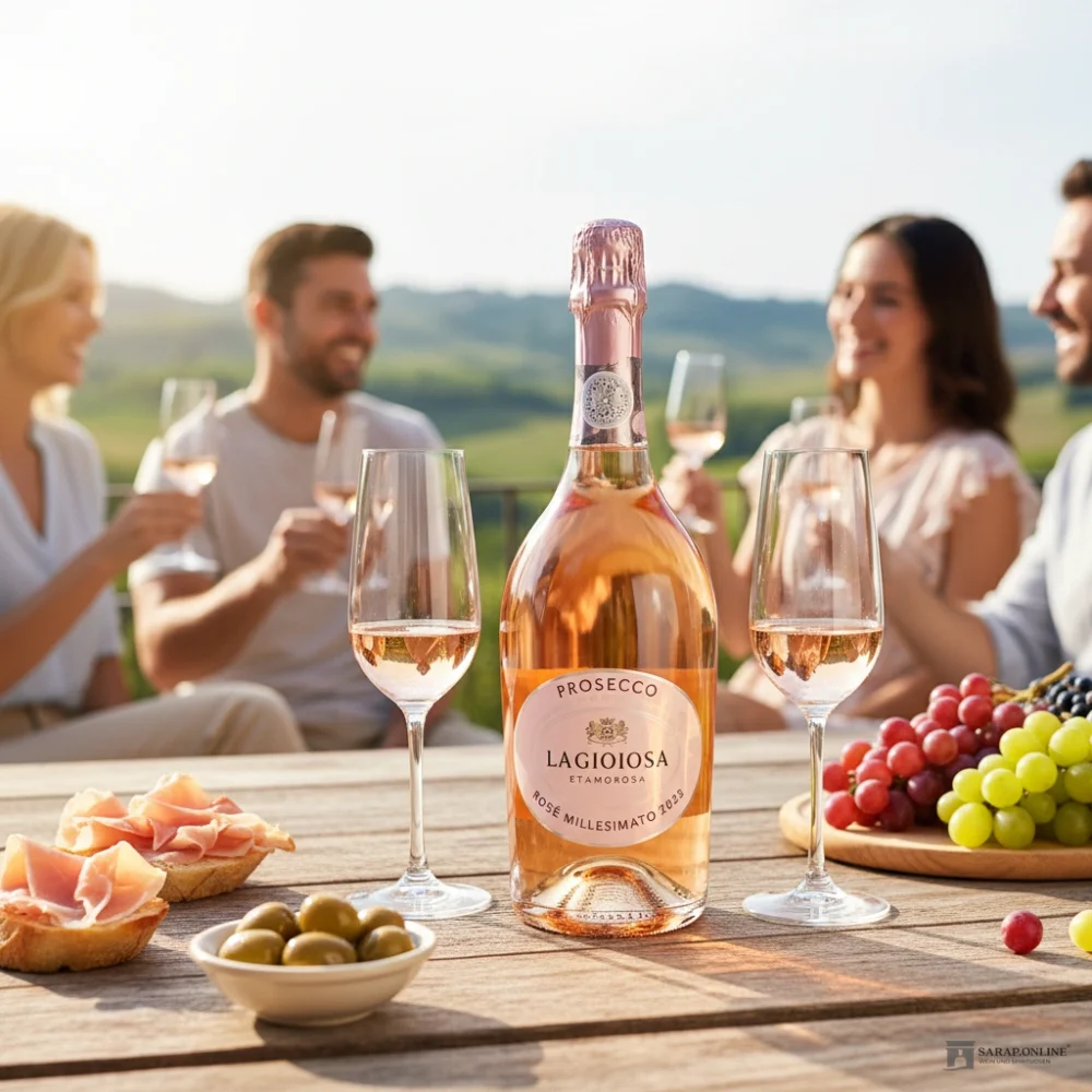 La Gioiosa Prosecco Spumante Rosato in Geschenkverpackung Galeriebild