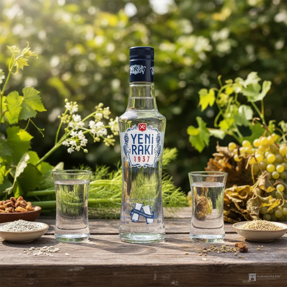 Yeni Raki Geschenkbox mit 1 Glas und Jutebeutel Galleriebild 1