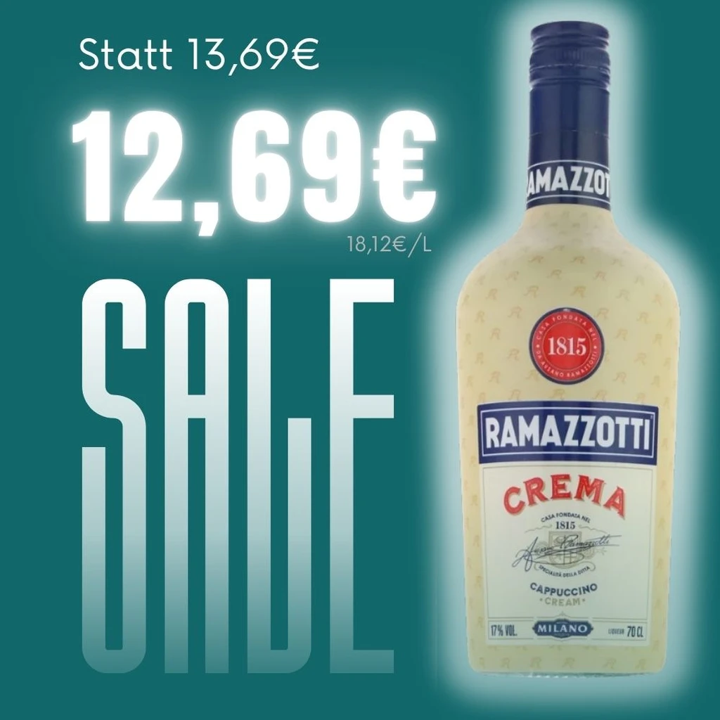Türkischer Wein und Raki Ramazotti Crema Cappucino Promotion