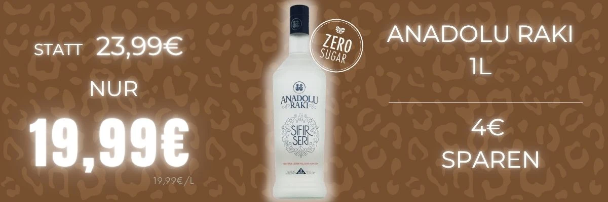 Türkischer Wein und Raki Anadolu Raki Liter Angebot