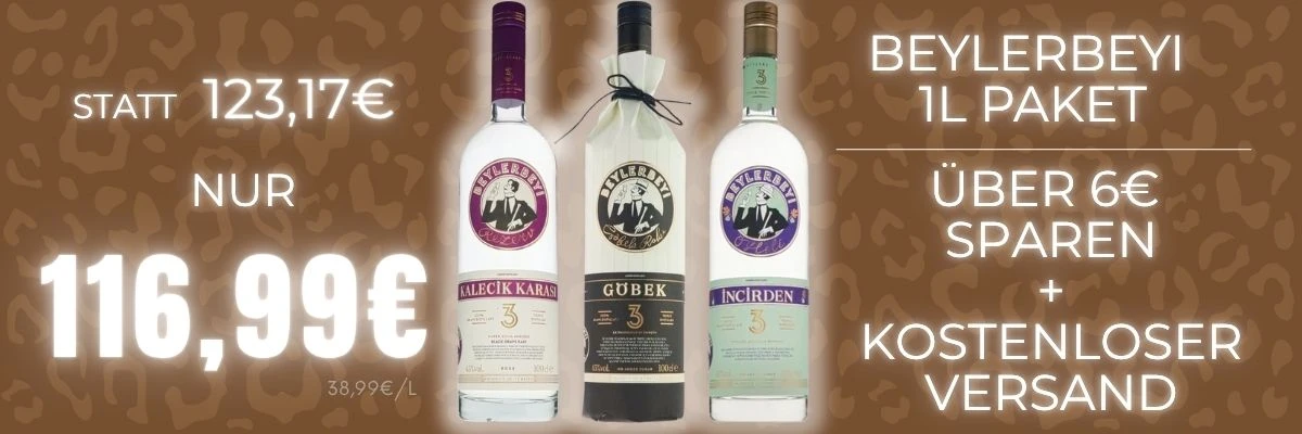 Türkischer Wein und Raki Beylerbeyi 1L Paket