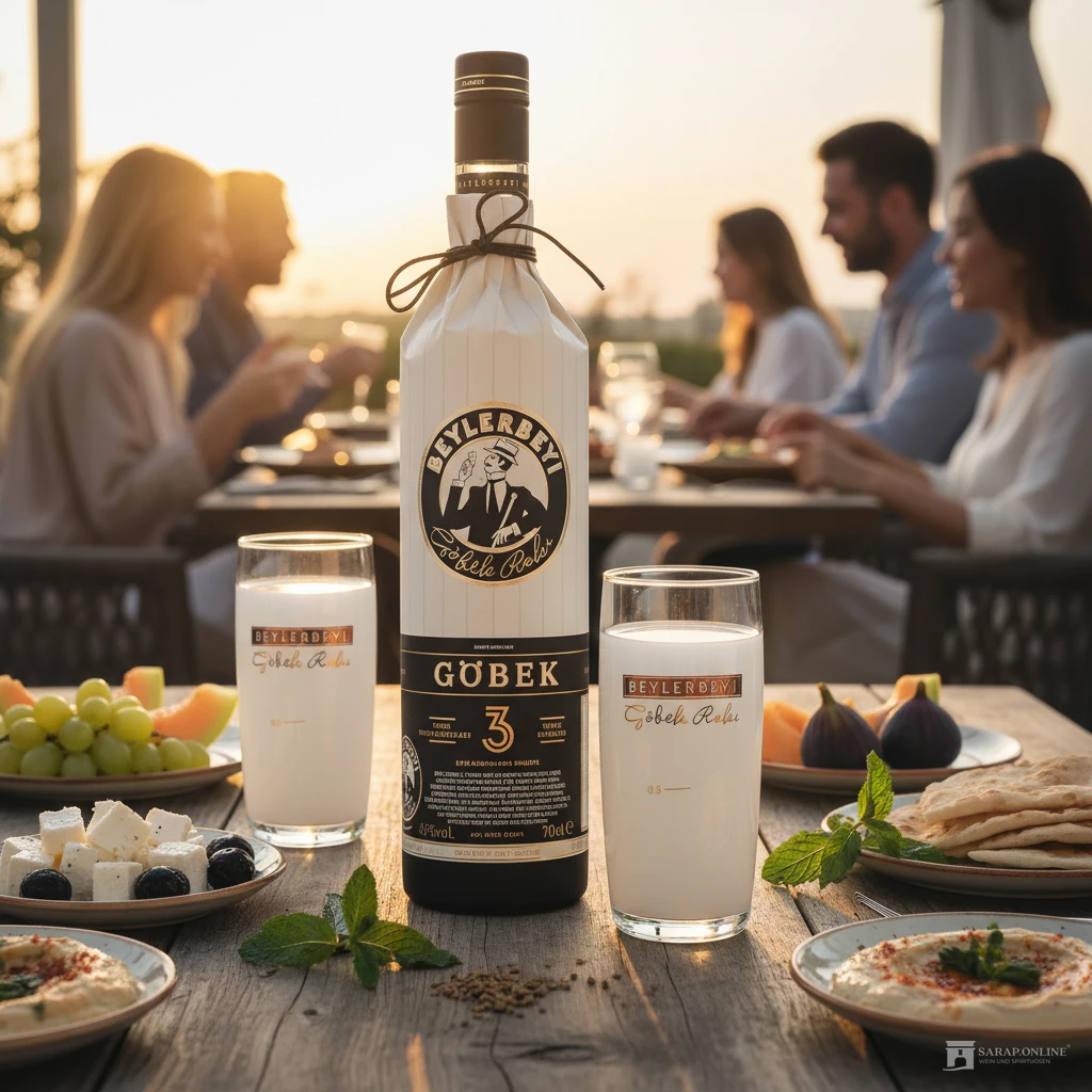 Beylerbeyi Göbek Raki mit 1 Glas Beylerbeyi Raki Göbek mit 1 Glas Galeriebild