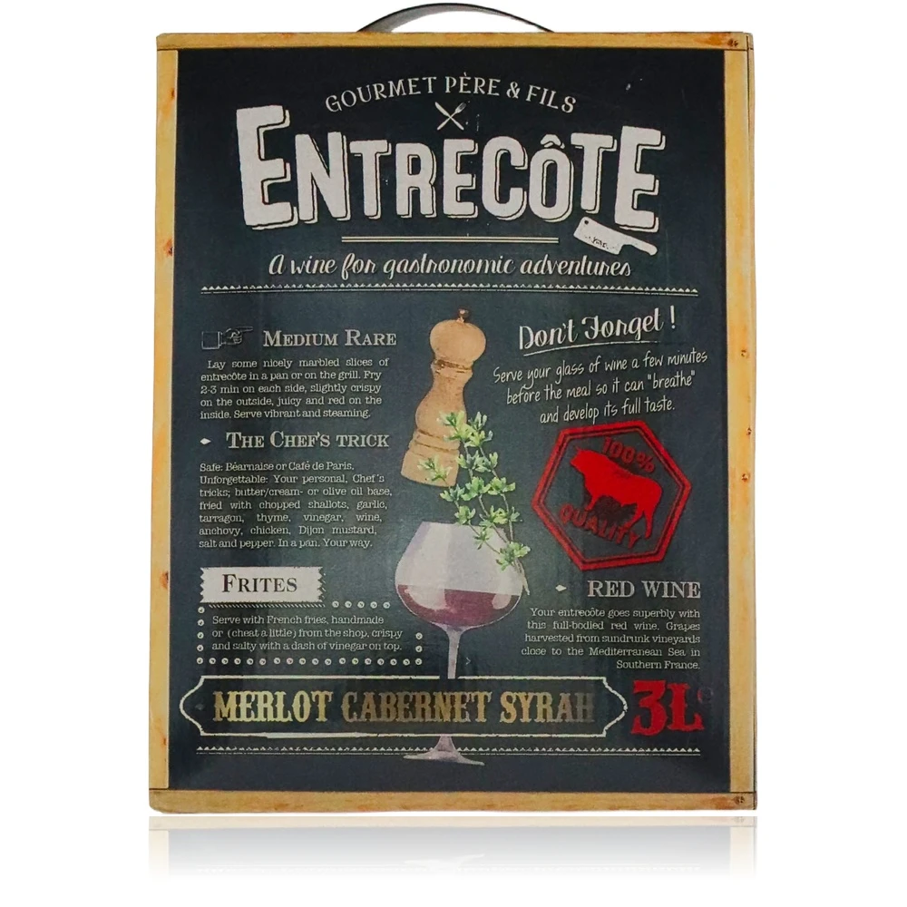 Entrecote Merlot Cabernet Syrah 3L Bag in Box Entrecote Merlot Cabernet Syrah 3L Bag in Box