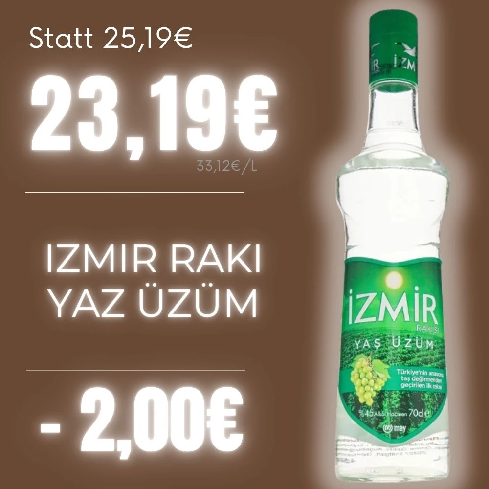 Türkischer Wein und Raki Izmir Raki Yaz Üzüm Angebot