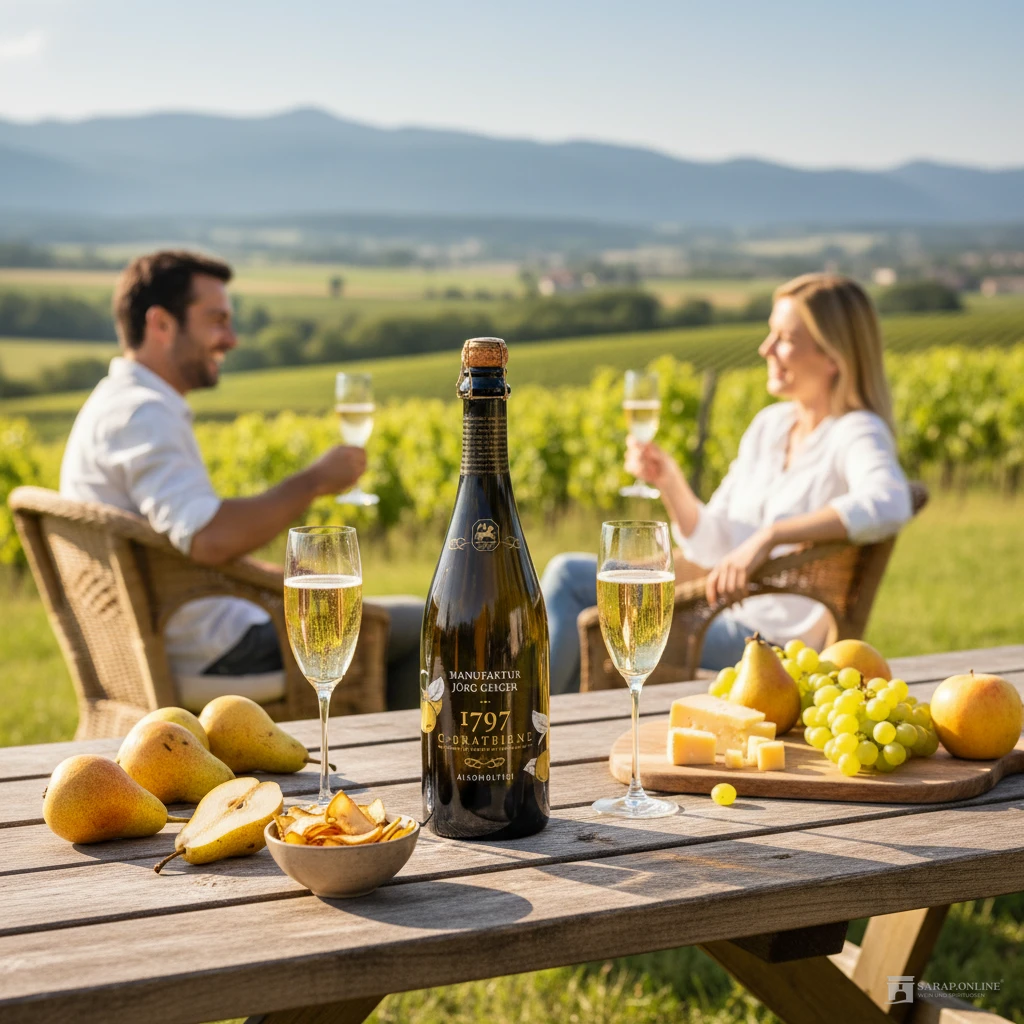 Jörg Geiger C. Bratbirne Birnenschaumwein 0,75l Alkoholfrei Jörg Geiger C. Bratbirne Birnenschaumwein Alkoholfrei Galeriebild