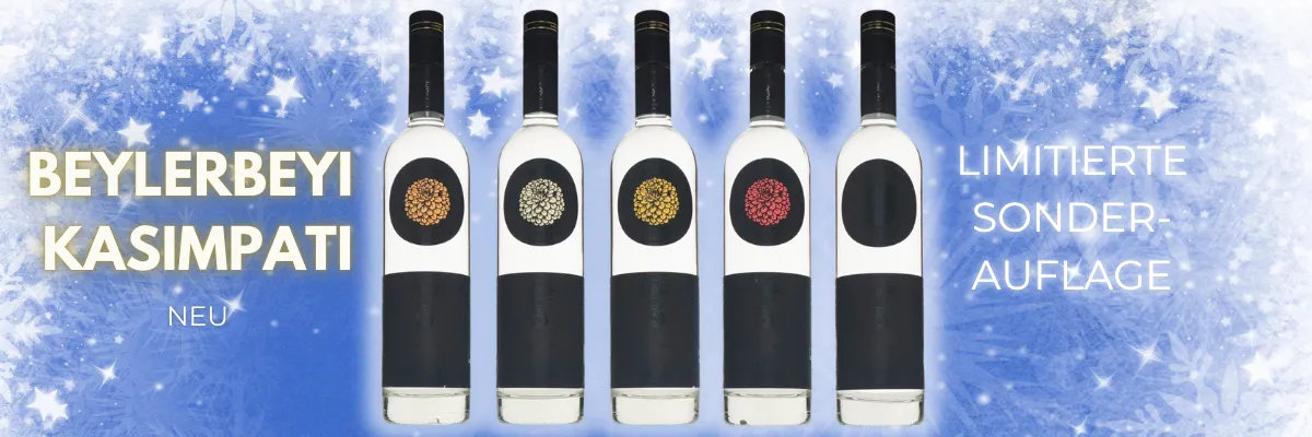 Türkischer Wein und Raki Beylerbeyi-kasimpati