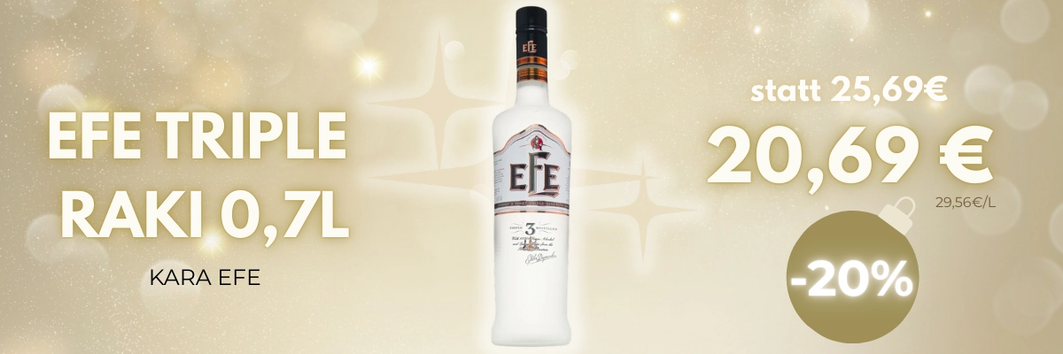 Türkischer Wein und Raki Efe Triple Promotion