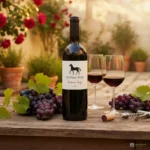 Cheval Noir Bordeaux rouge Galeriebild