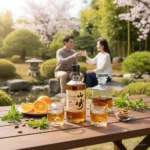 Yamazaki 18 Jahre Single Malt 0,7 l, Flasche mit ihrer Geschenkverpackung, dritte Aufnahme