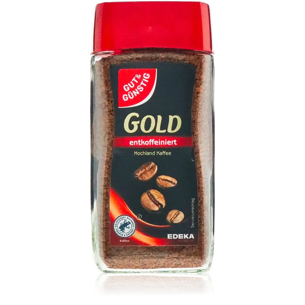 Gut & Günstig Gold entkoffeiniert löslicher Kaffee 100g Gut & Günstig Gold entkoffeiniert löslicher Kaffee 100g