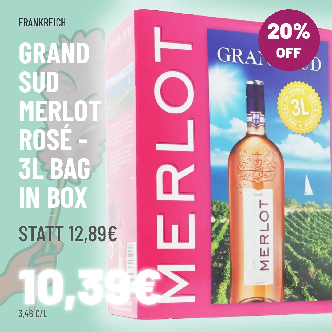 Türkischer Wein und Raki Grand Sud Rosé Bag-in-Box 3L