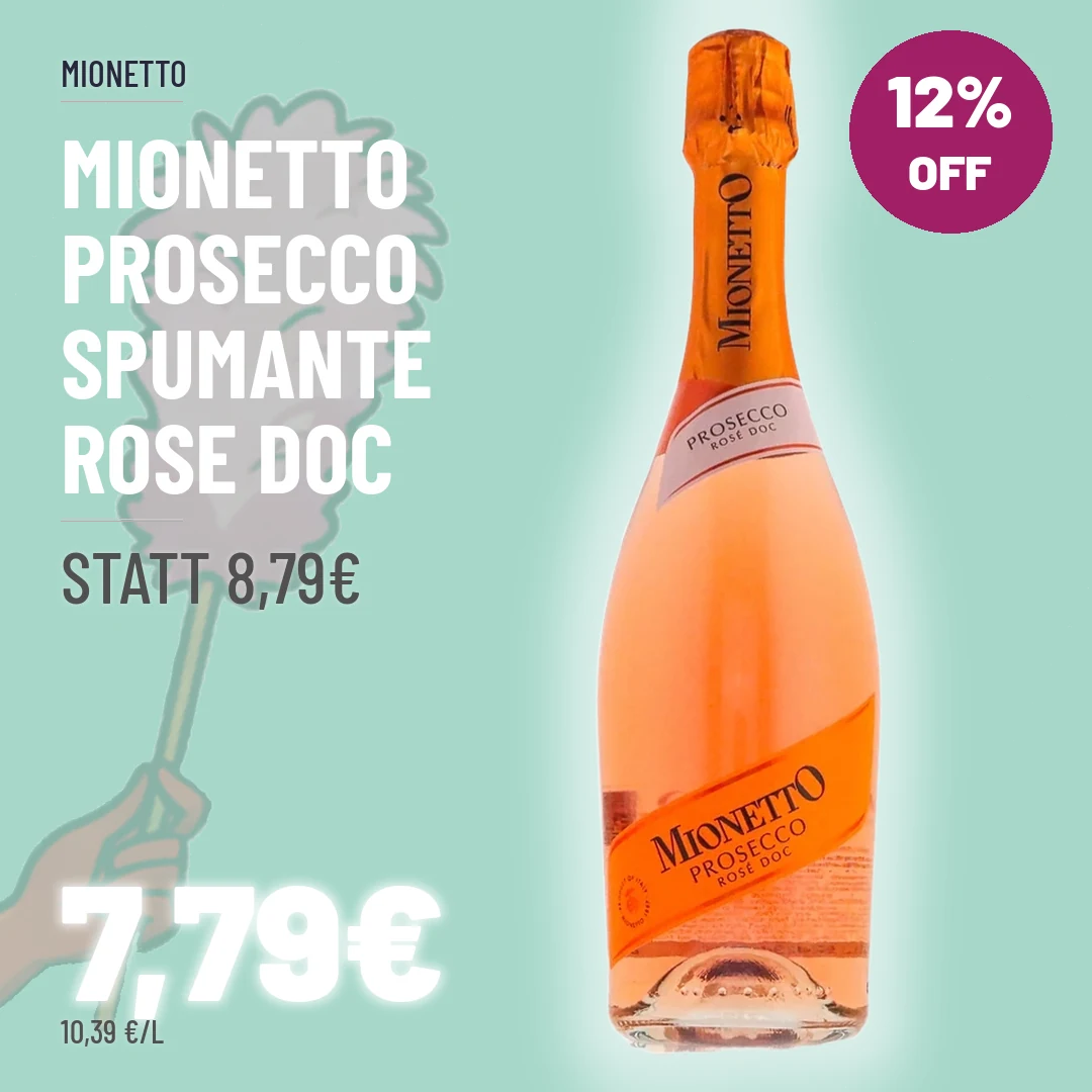 Türkischer Wein und Raki Mionetto Prosecco Rosé DOC