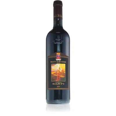 Castello Banfi Montalcino 0,75 l, Flasche von vorn mit dem Etikett