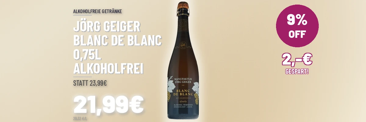 Jörg Geiger Blanc de blanc  0,75l Alkoholfrei