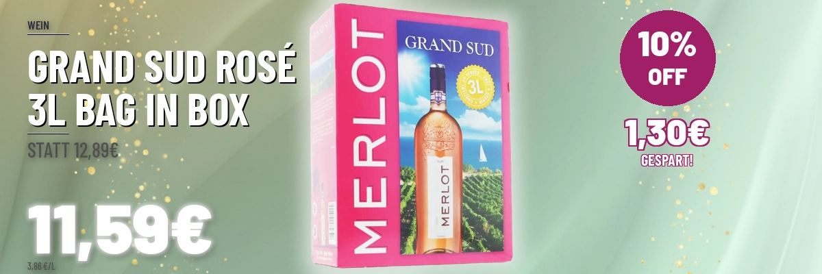 Grand Sud Merlot Rose Bag In Box