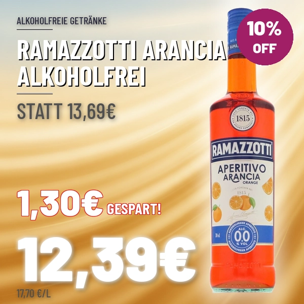 Türkischer Wein und Raki Ramazzotti Aperitivo Arancia Alkoholfrei