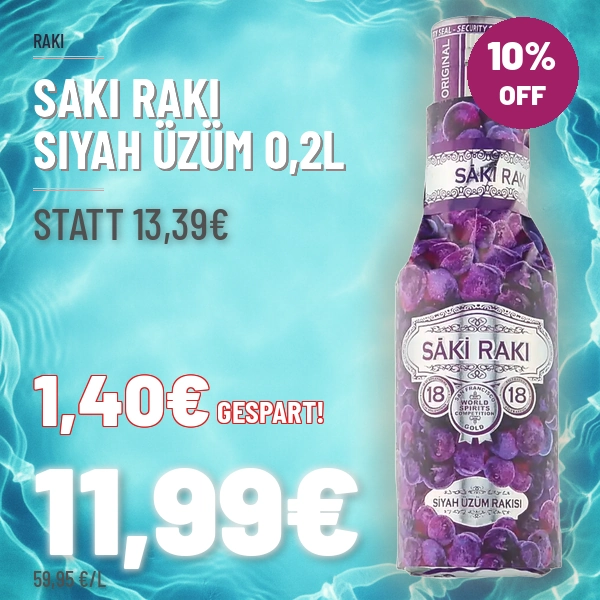 Saki Raki Siyah Üzüm 0,2l