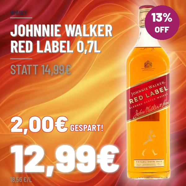 Türkischer Wein und Raki online kaufen Johnnie Walker Red Label Whisky 40% Vol. 0,7l