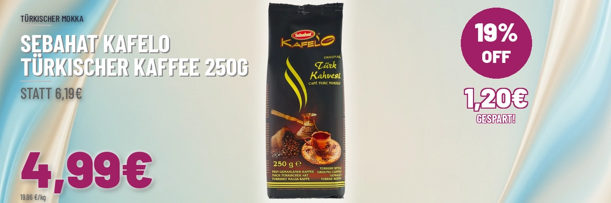 Türkischer Wein und Raki online kaufen Sebahat Kafelo türkischer Kaffee 250g