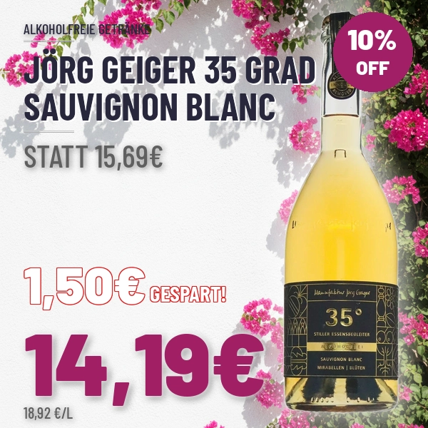 Türkischer Wein und Raki online kaufen Jörg Geiger 35 Grad Sauvignon Blanc, Mirabelle und Blüten 0,75l Alkoholfrei