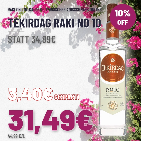 Türkischer Wein und Raki online kaufen Tekirdag Raki No 10