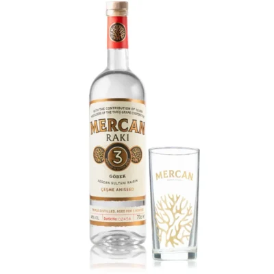 Mercan Raki mit 1 Mercan Raki Glas