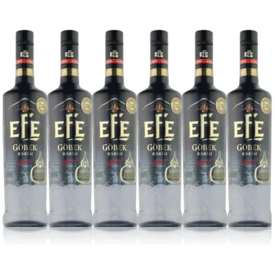 Sparpaket 6 x Efe Göbek Raki: sechs Flaschen 0,7 l von vorn