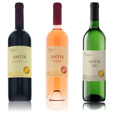Türkischer Wein und Raki online kaufen Probierpaket Doluca Antik - drei Flaschen 0,75 l