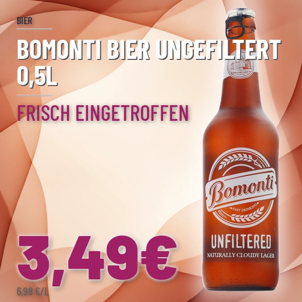 Bomonti Bier ungefiltert 0,5l
