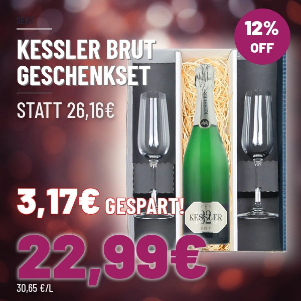Türkischer Wein und Raki online kaufen Kessler Brut in Geschenkverpackung