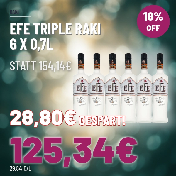 Sparpaket 6 x Efe Triple Raki 0,7l